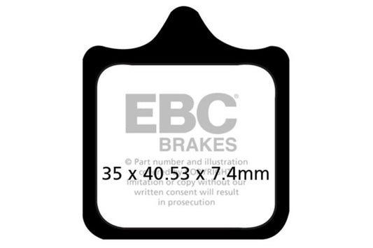 EBC 16-18 Alta Redshift SM Electric Front Left/Right Sintered HH/R Brake Pads