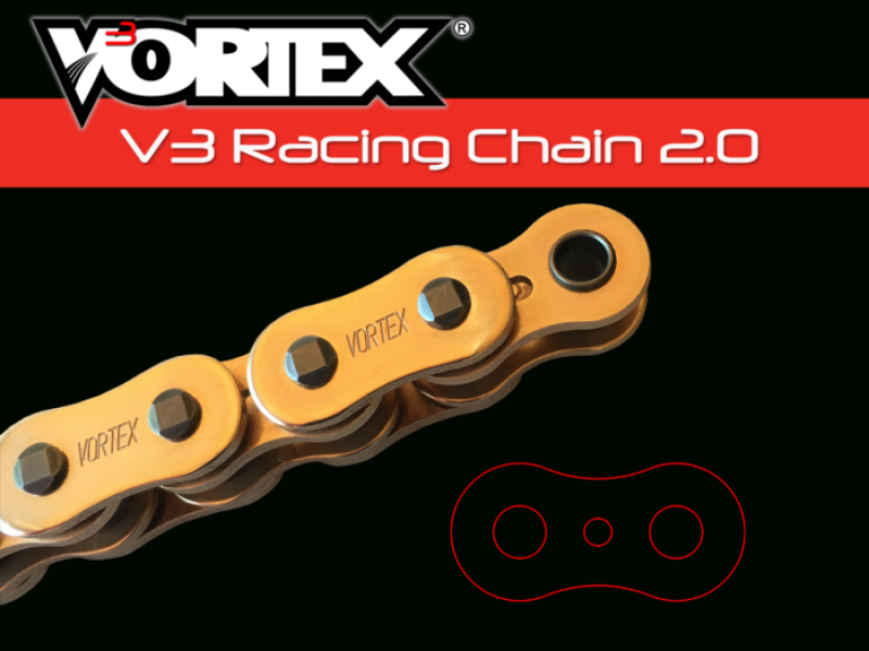 Vortex Racing V3 2.0 Chain 525SX3-120- Gold